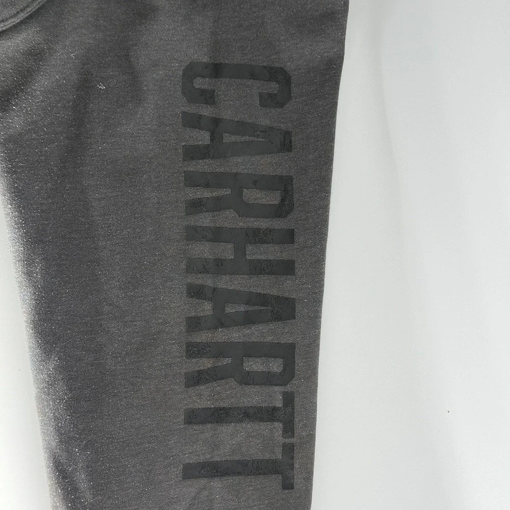 Carhartt Hoodie Mens 2XL Gray Full Zip Fleece Lined Pocket‎ Hooded Workwear